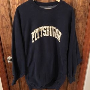 Pittsburgh Crewneck Sweatshit Blue Gold
